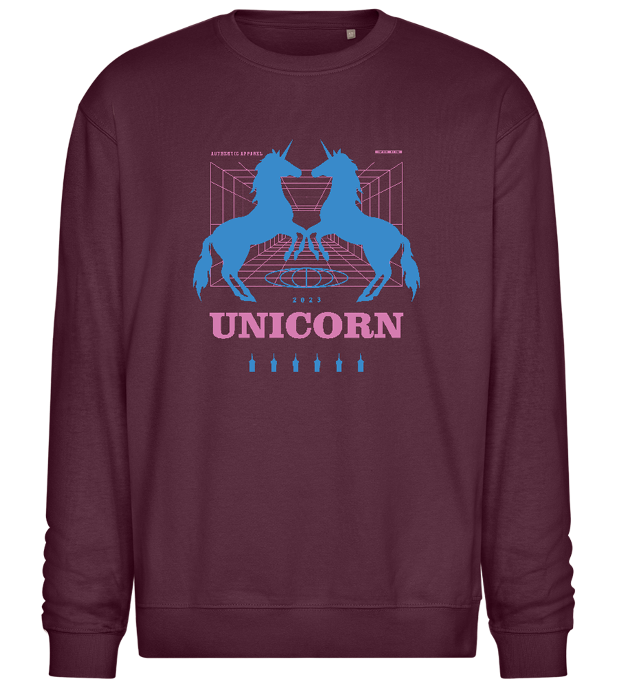 Unicorn Apparel 2023 Design - Comfort Essential Unisex Sweater_BORDEAUX_front