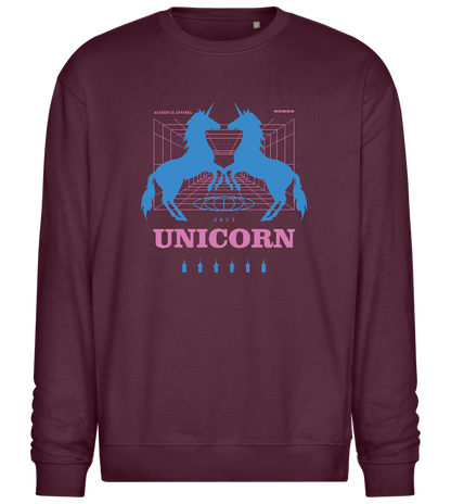 Unicorn Apparel 2023 Design - Comfort Essential Unisex Sweater_BORDEAUX_front