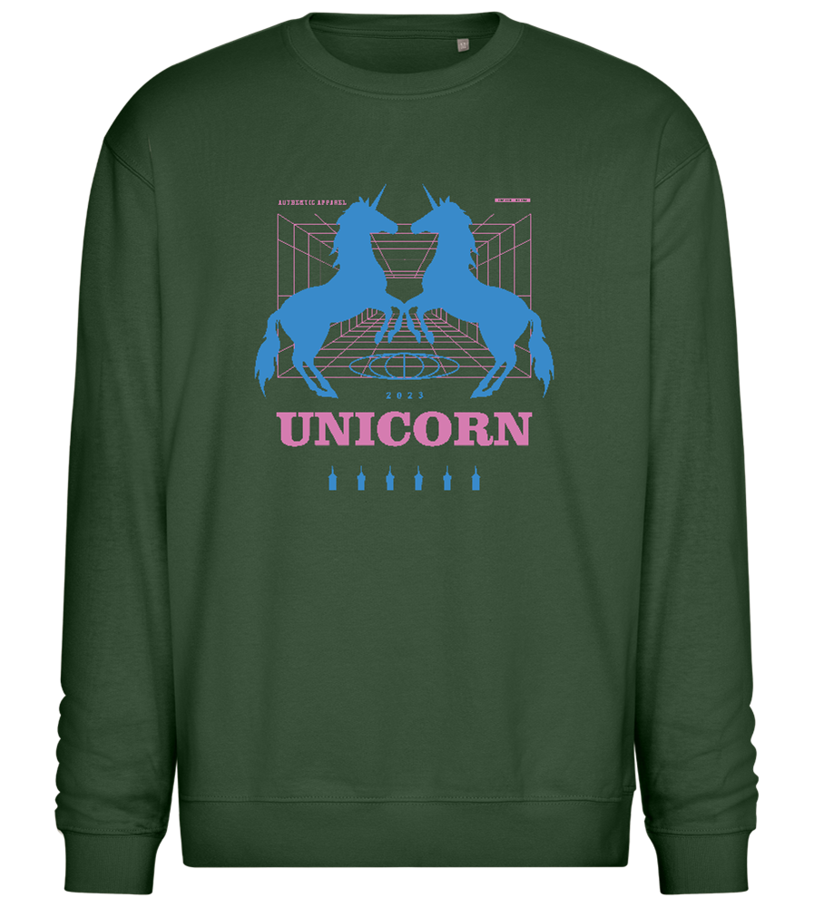 Unicorn Apparel 2023 Design - Comfort Essential Unisex Sweater_GREEN BOTTLE_front