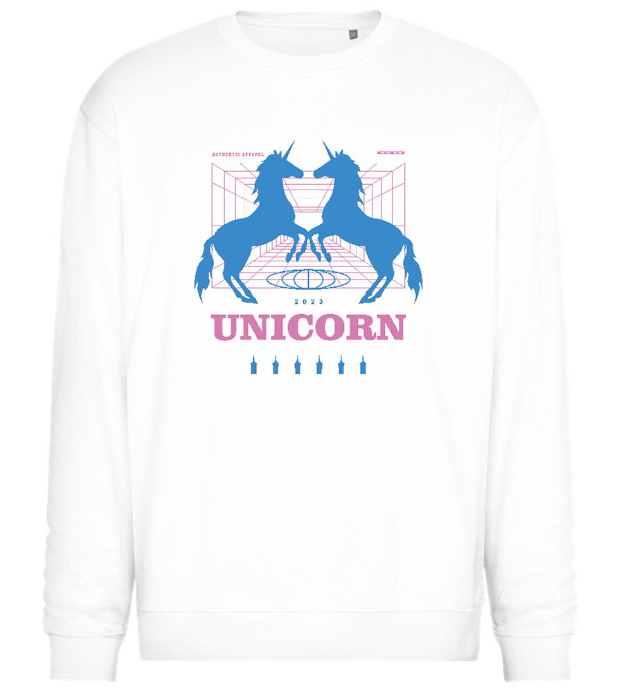 Unicorn Apparel 2023 Design - Comfort Essential Unisex Sweater_WHITE_front