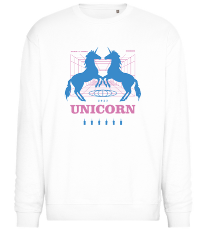 Unicorn Apparel 2023 Design - Comfort Essential Unisex Sweater_WHITE_front