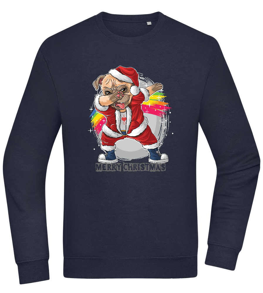 Christmas Dab Design - Comfort Essential Unisex Sweater_FRENCH NAVY_front