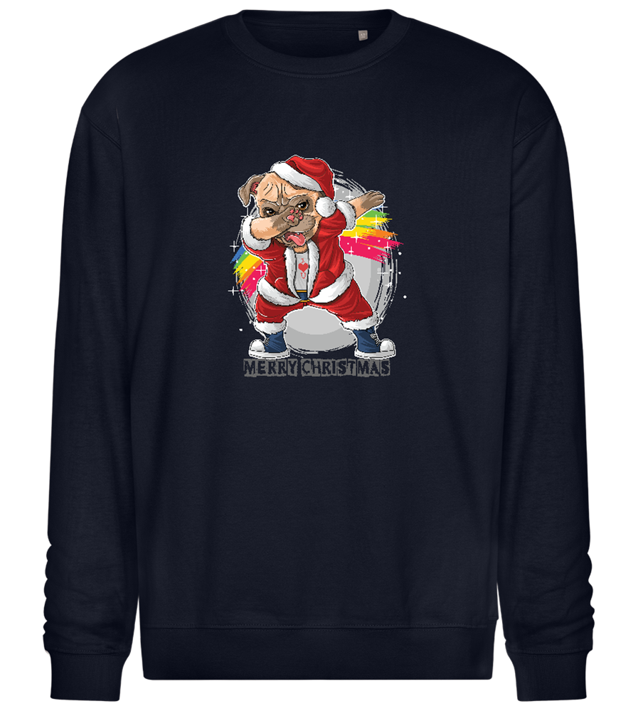 Christmas Dab Design - Comfort Essential Unisex Sweater_FRENCH NAVY_front