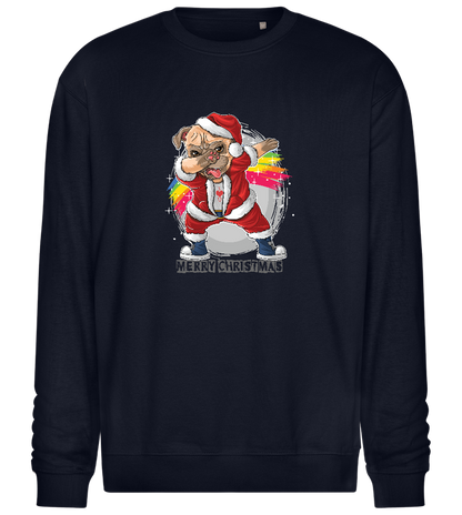 Christmas Dab Design - Comfort Essential Unisex Sweater_FRENCH NAVY_front