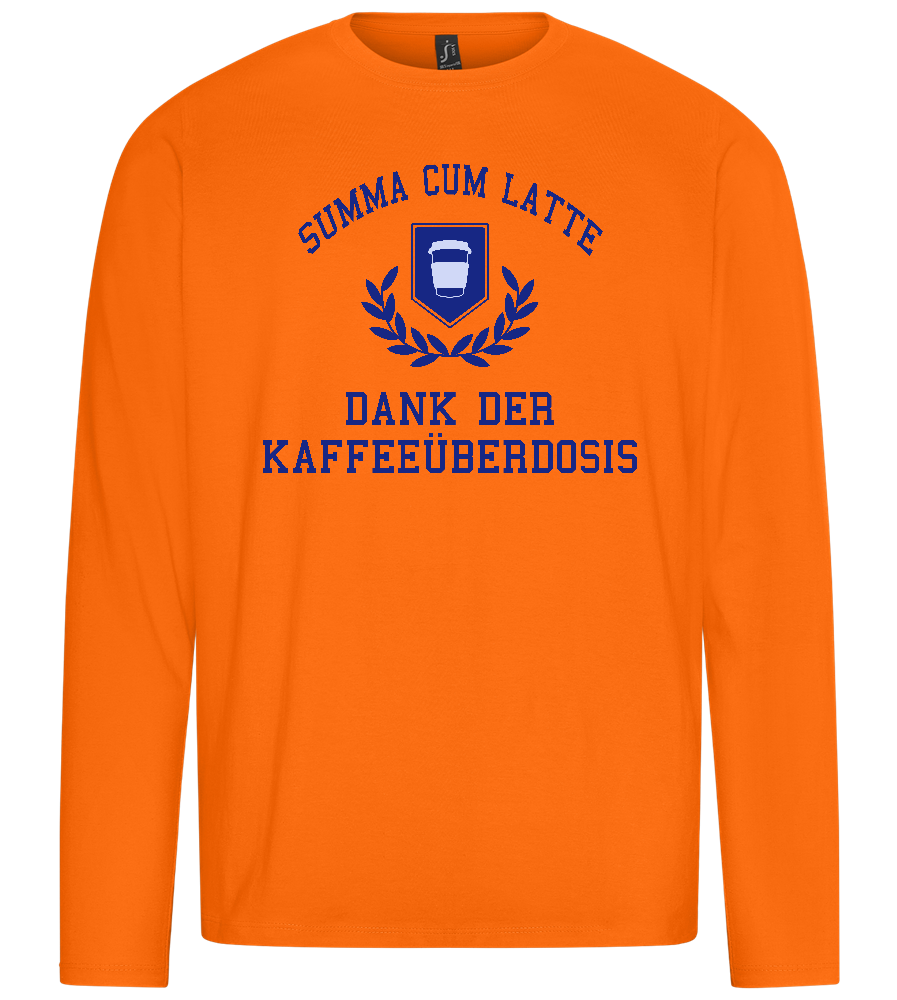 Kaffeeüberdosis Design - Premium men's long sleeve t-shirt_ORANGE_front