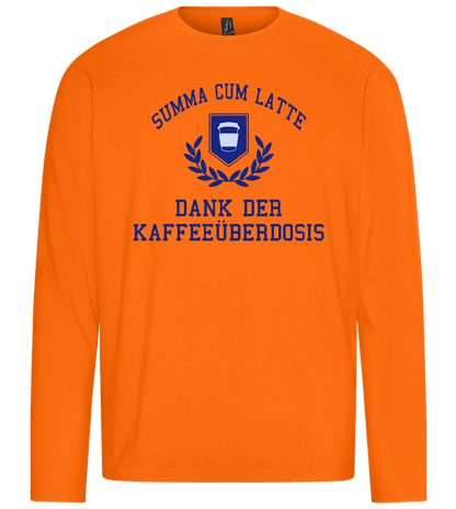 Kaffeeüberdosis Design - Premium men's long sleeve t-shirt_ORANGE_front