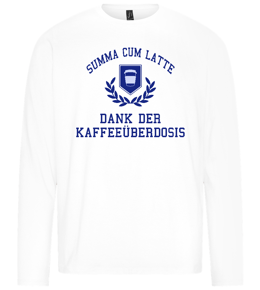 Kaffeeüberdosis Design - Premium men's long sleeve t-shirt_WHITE_front