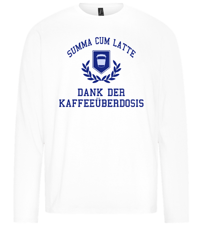 Kaffeeüberdosis Design - Premium men's long sleeve t-shirt_WHITE_front