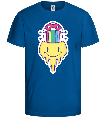 Smiley Mushroom Head Design - Basic kids t-shirt_ROYAL_front