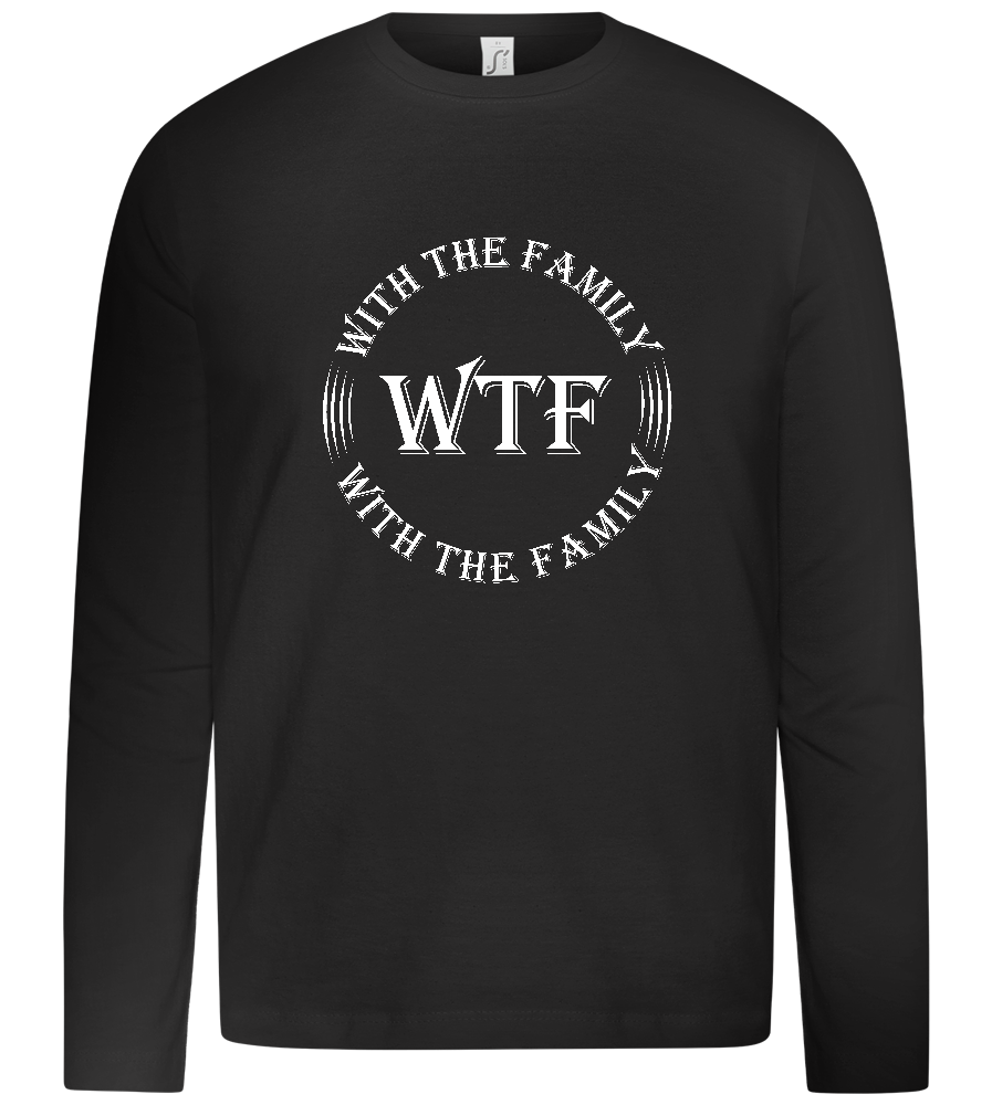 With The Family Design - Premium kids long sleeve t-shirt_DEEP BLACK_front