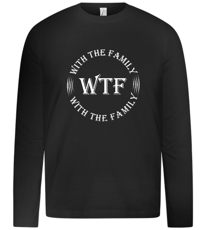 With The Family Design - Premium kids long sleeve t-shirt_DEEP BLACK_front