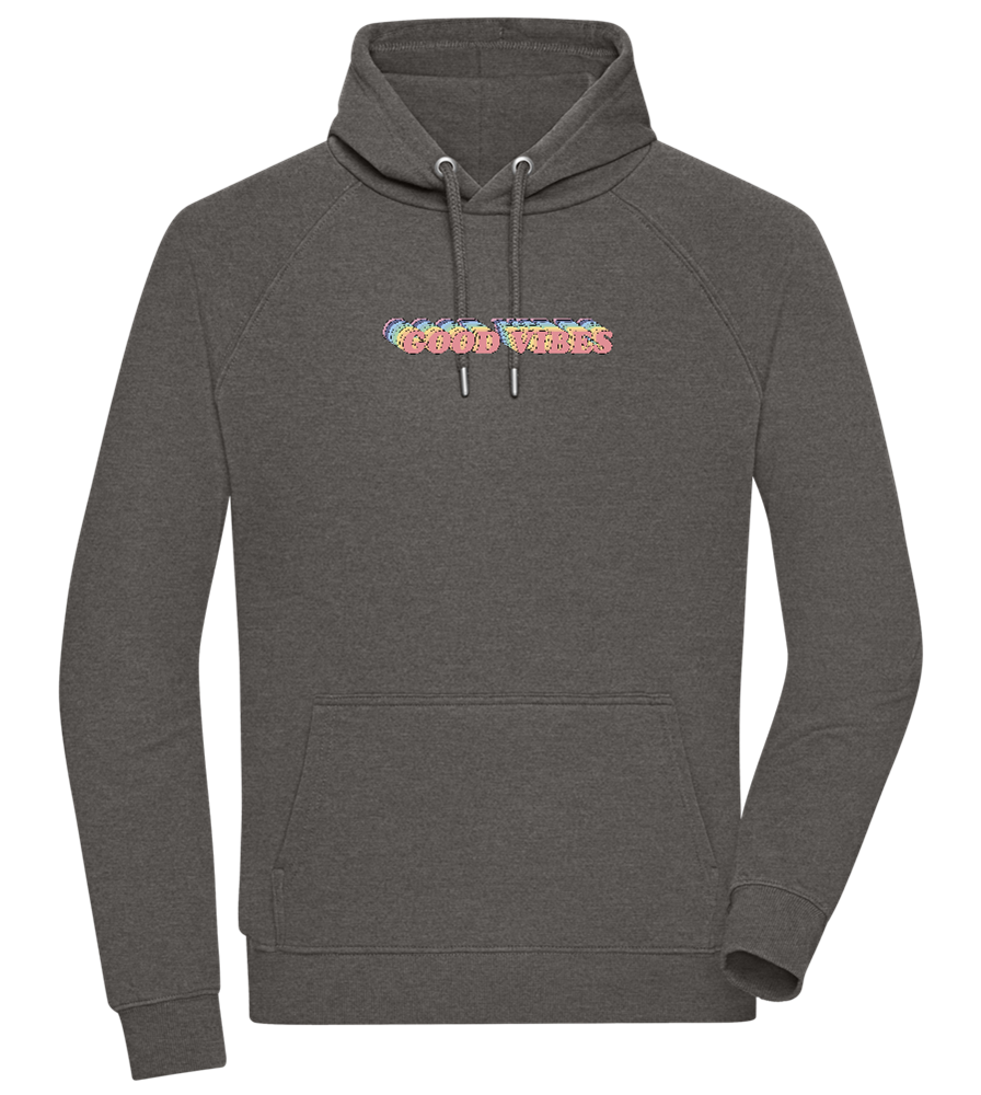 Good Vibes Rainbow Design - Comfort unisex hoodie_CHARCOAL CHIN_front