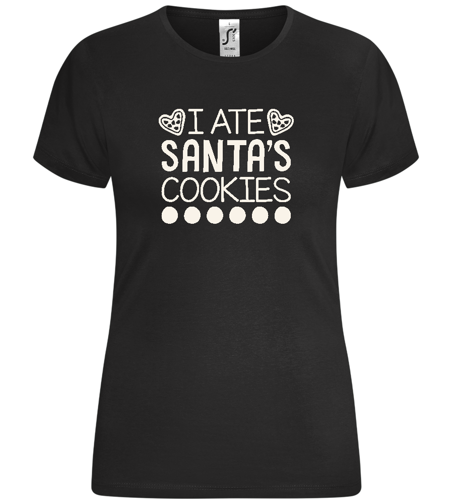 Ate Santa's Cookies Design - Comfort women's t-shirt_DEEP BLACK_front