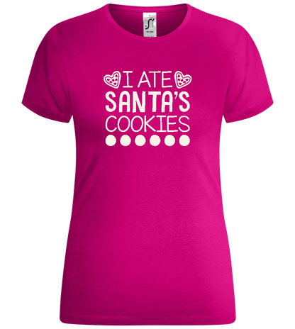 Ate Santa's Cookies Design - Comfort women's t-shirt_FUCHSIA_front