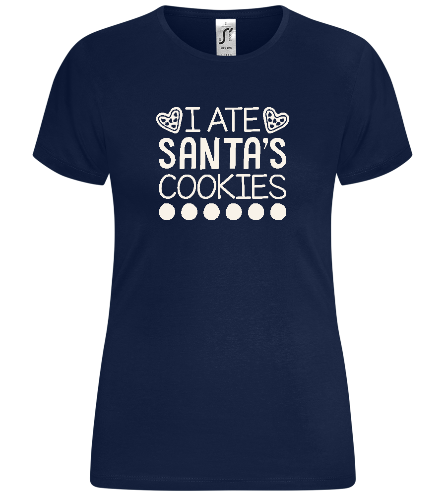 Ate Santa's Cookies Design - Comfort women's t-shirt_MARINE_front