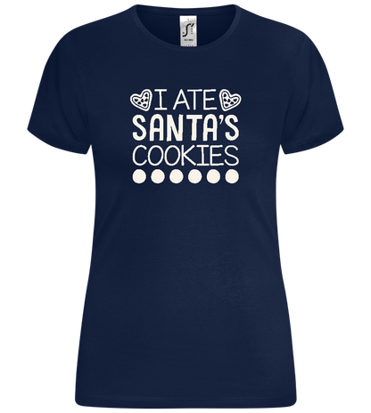 Ate Santa's Cookies Design - Comfort women's t-shirt_MARINE_front