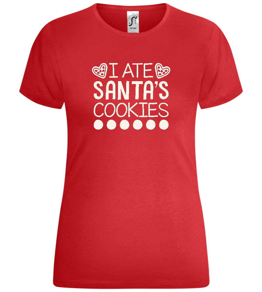 Ate Santa's Cookies Design - Comfort women's t-shirt_RED_front