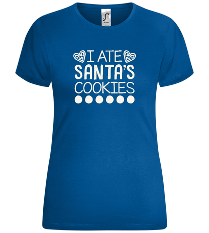 Ate Santa's Cookies Design - Comfort women's t-shirt_ROYAL_front