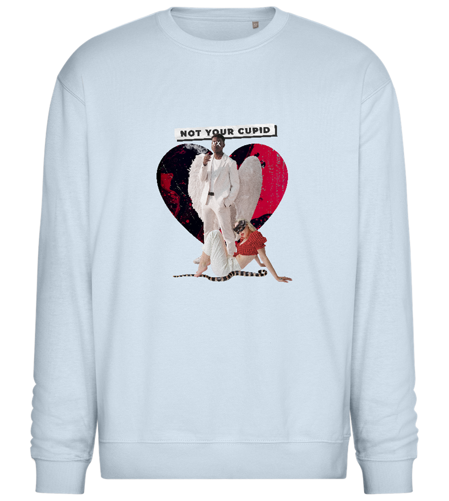 Not Your Cupid Design - Comfort Essential Unisex Sweater_CREAMY BLUE_front