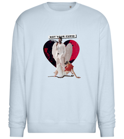 Not Your Cupid Design - Comfort Essential Unisex Sweater_CREAMY BLUE_front