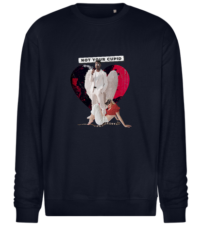 Not Your Cupid Design - Comfort Essential Unisex Sweater_FRENCH NAVY_front