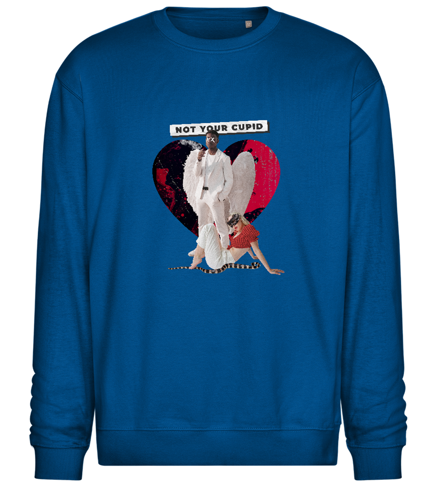 Not Your Cupid Design - Comfort Essential Unisex Sweater_ROYAL_front