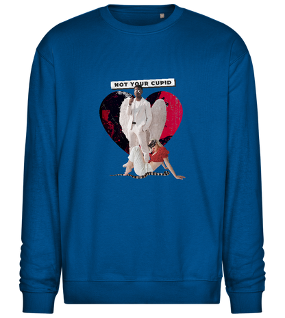 Not Your Cupid Design - Comfort Essential Unisex Sweater_ROYAL_front