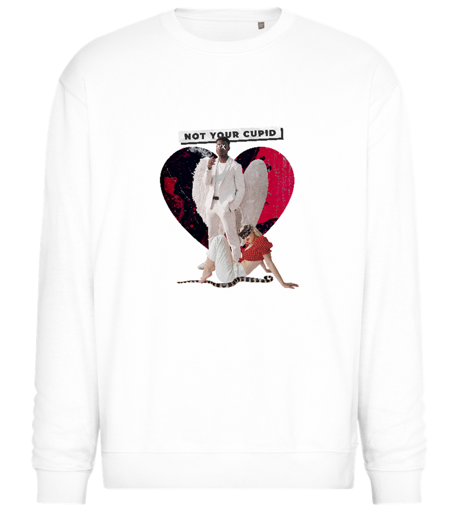 Not Your Cupid Design - Comfort Essential Unisex Sweater_WHITE_front