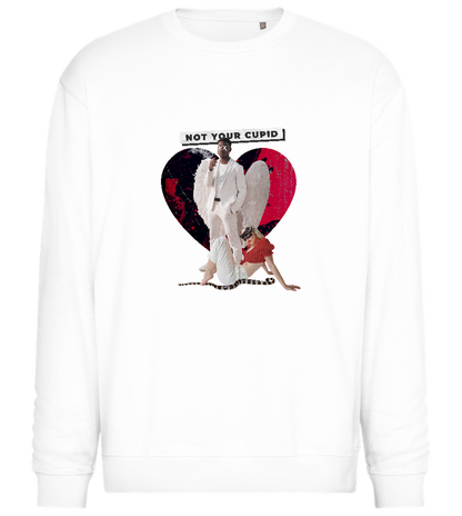 Not Your Cupid Design - Comfort Essential Unisex Sweater_WHITE_front