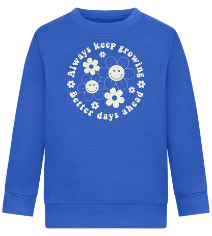 Keep Growing Design - Comfort Kids Sweater_ROYAL_front