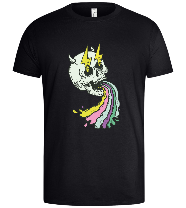 Rainbow Skull Thunders Design - Basic men's t-shirt_MARINE_front