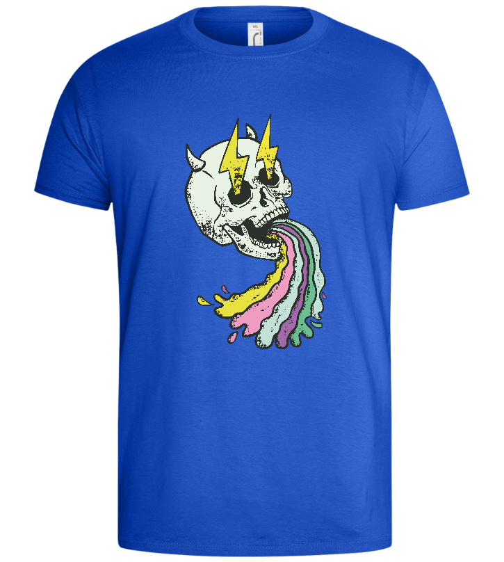 Rainbow Skull Thunders Design - Basic men's t-shirt_ROYAL_front