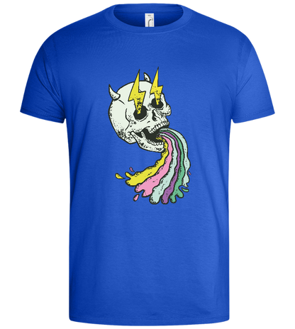 Rainbow Skull Thunders Design - Basic men's t-shirt_ROYAL_front