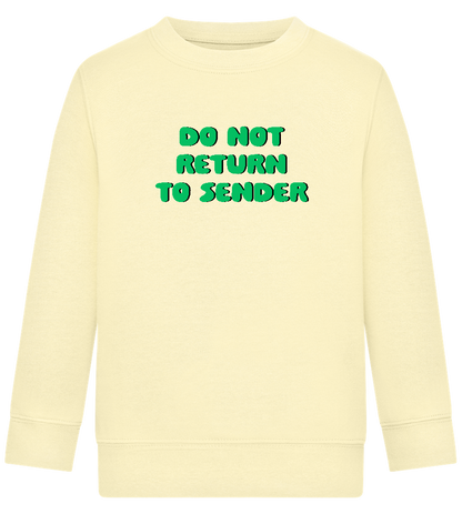 Do Not Return to Sender Design - Comfort Kids Sweater_AMARELO CLARO_front