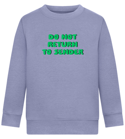 Do Not Return to Sender Design - Comfort Kids Sweater_BLUE_front