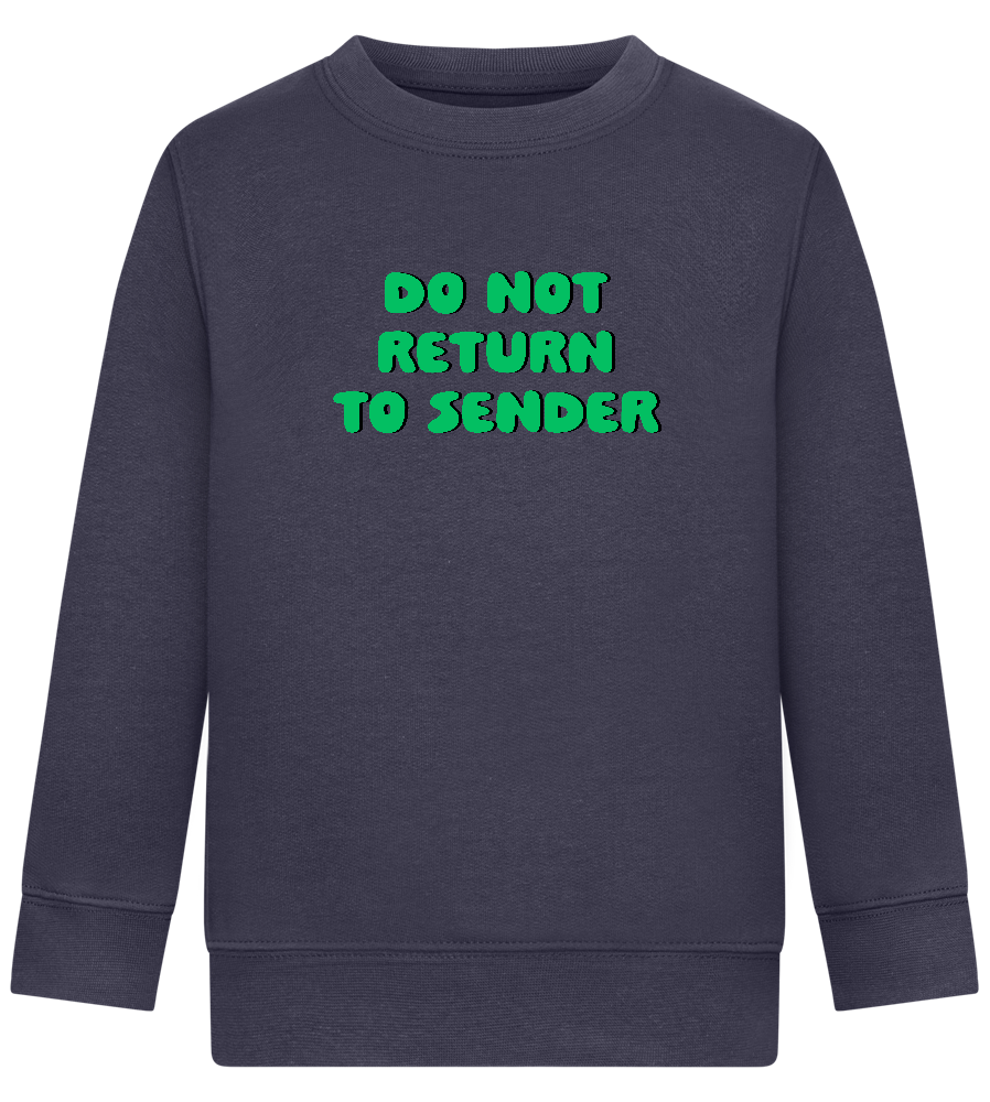 Do Not Return to Sender Design - Comfort Kids Sweater_FRENCH NAVY_front