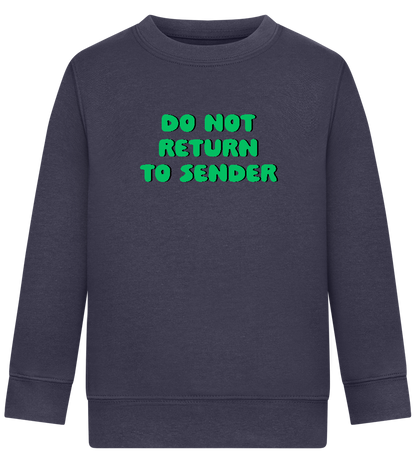 Do Not Return to Sender Design - Comfort Kids Sweater_FRENCH NAVY_front