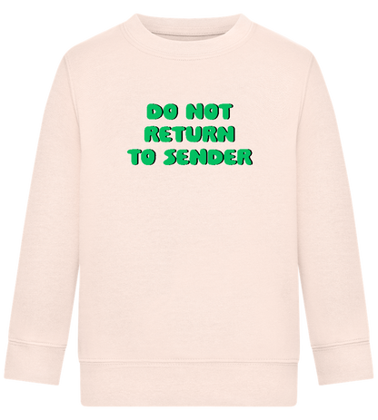 Do Not Return to Sender Design - Comfort Kids Sweater_LIGHT PEACH ROSE_front