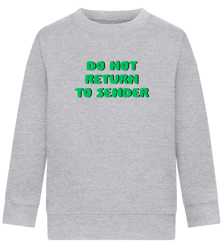 Do Not Return to Sender Design - Comfort Kids Sweater_ORION GREY II_front