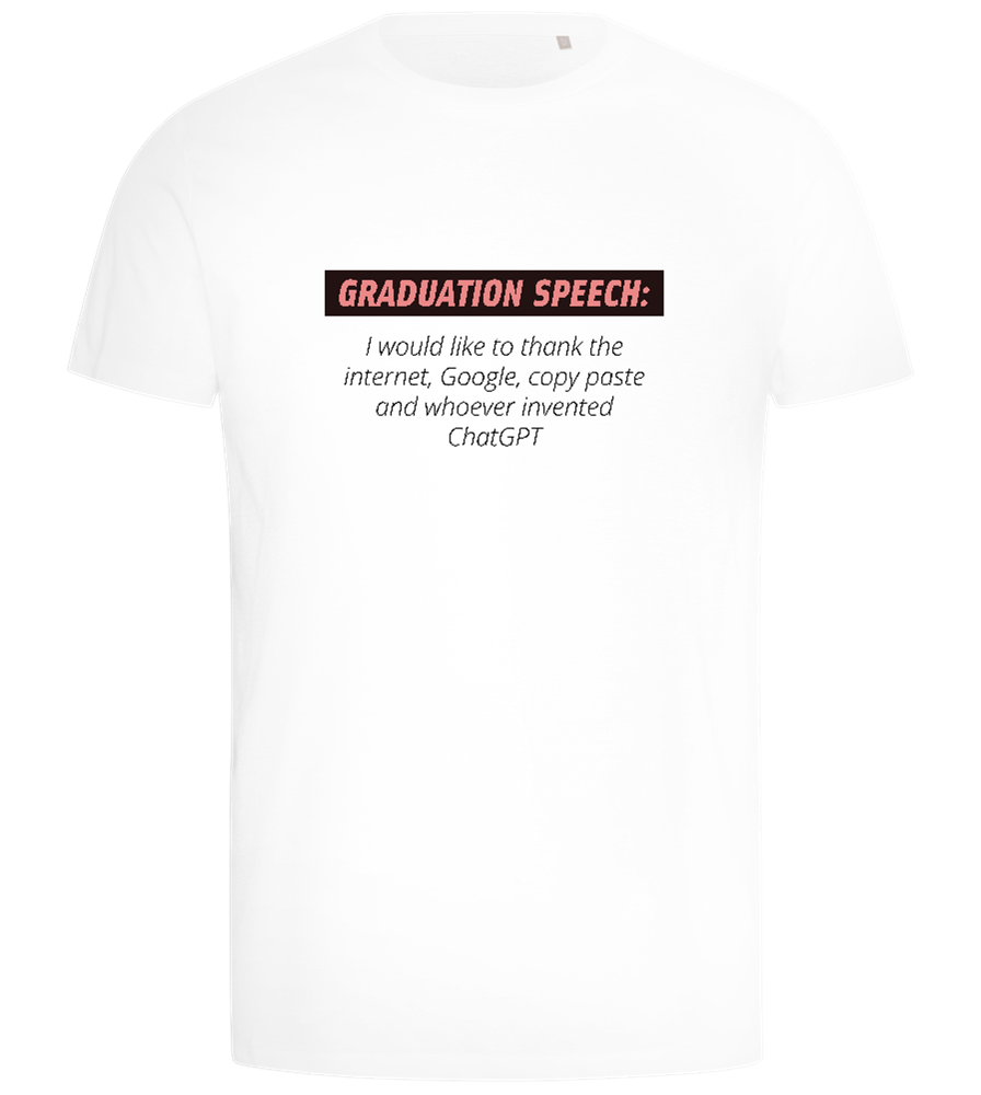 Graduation Speech Design - Comfort men's t-shirt_WHITE_front