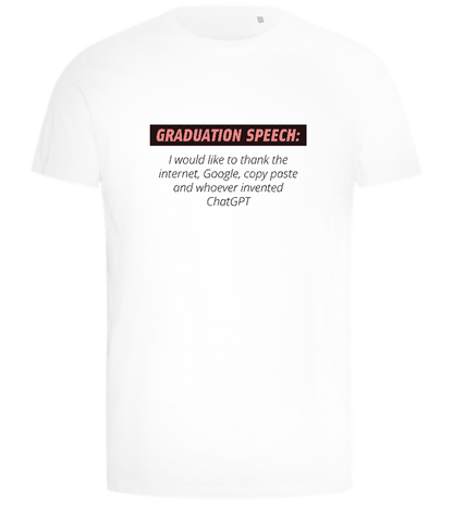 Graduation Speech Design - Comfort men's t-shirt_WHITE_front