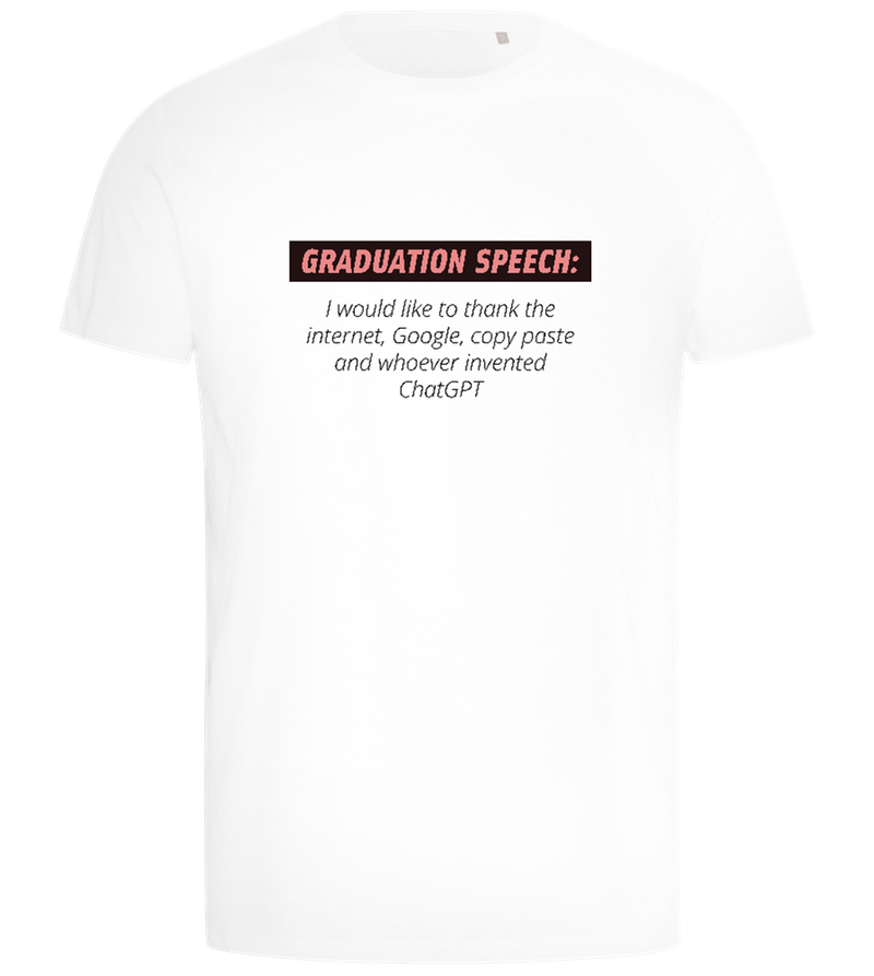 Graduation Speech Design - Comfort men's t-shirt_WHITE_front