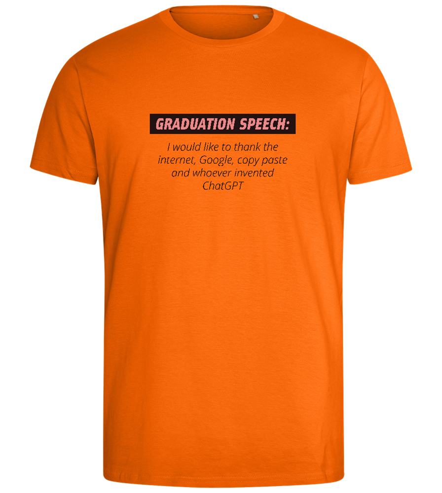 Graduation Speech Design - Comfort men's fitted t-shirt_ORANGE_front