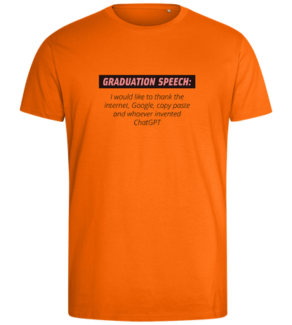 Graduation Speech Design - Comfort men's fitted t-shirt_ORANGE_front