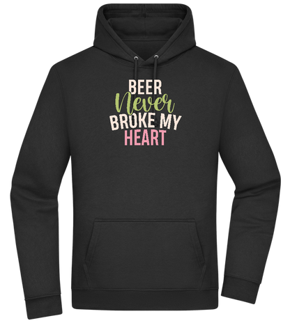 Never Broke My Heart Design - Premium Essential Unisex Hoodie_BLACK_front