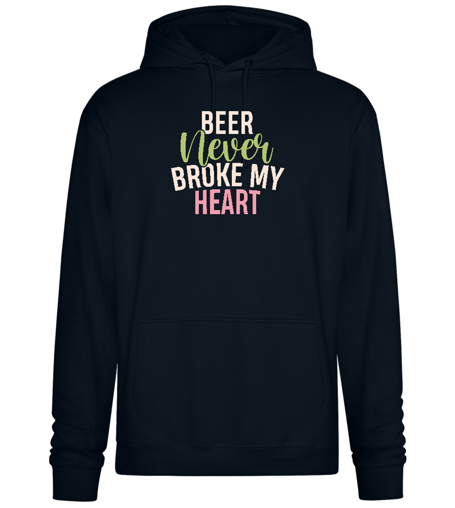 Never Broke My Heart Design - Premium Essential Unisex Hoodie_BLACK_front