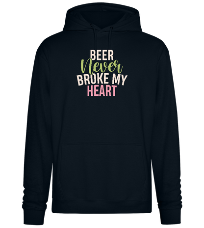 Never Broke My Heart Design - Premium Essential Unisex Hoodie_BLACK_front