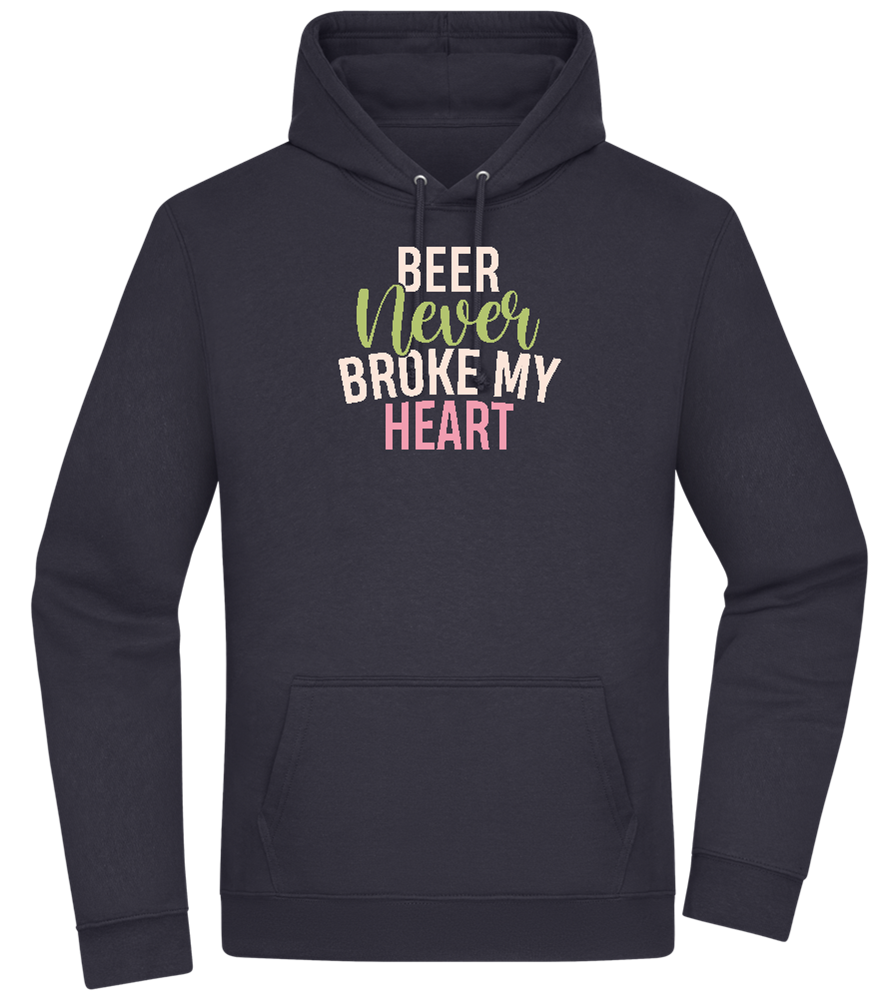 Never Broke My Heart Design - Premium Essential Unisex Hoodie_FRENCH NAVY_front