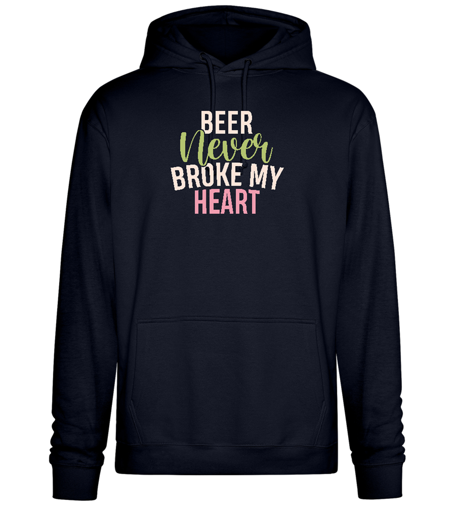 Never Broke My Heart Design - Premium Essential Unisex Hoodie_FRENCH NAVY_front