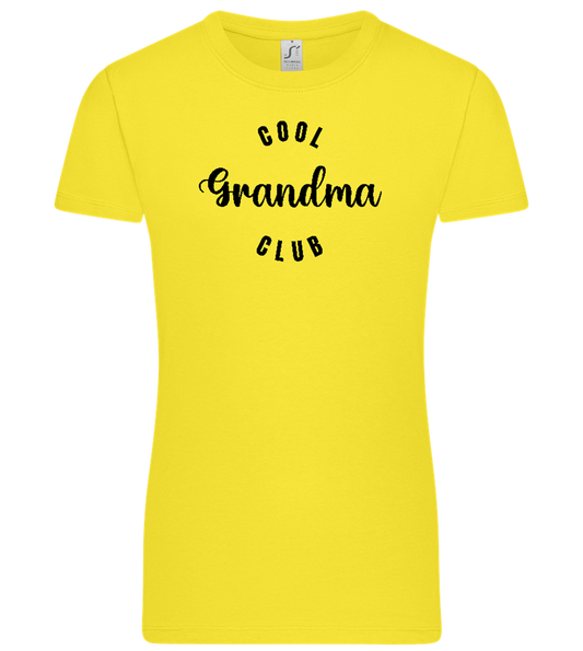 Cool Grandma Club Design - Premium women's t-shirt_YELLOW_front